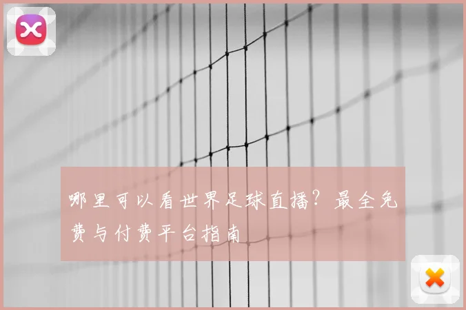 哪里可以看世界足球直播？最全免费与付费平台指南
